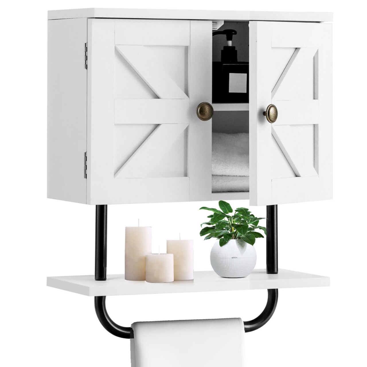 Bathroom wall cabinet with towel rail 2025